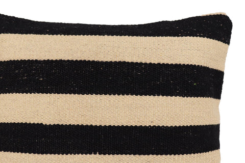 handmade Modern Pillow Beige Black Hand-Woven SQUARE 100% WOOL  Hand woven turkish pillow  2 x 2