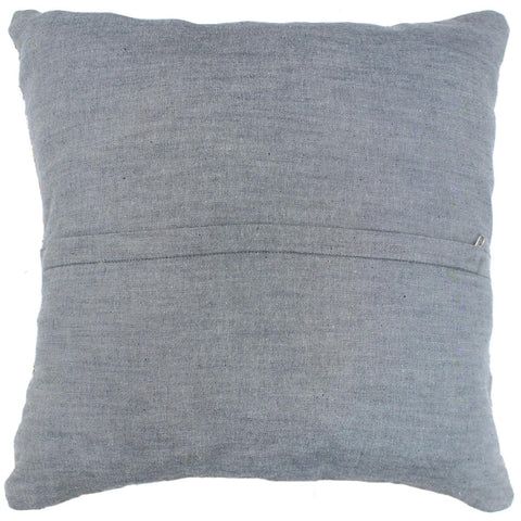 handmade Traditional Pillow Blue Beige Hand-Woven SQUARE 100% WOOL Hand woven turkish pillow2 x 2