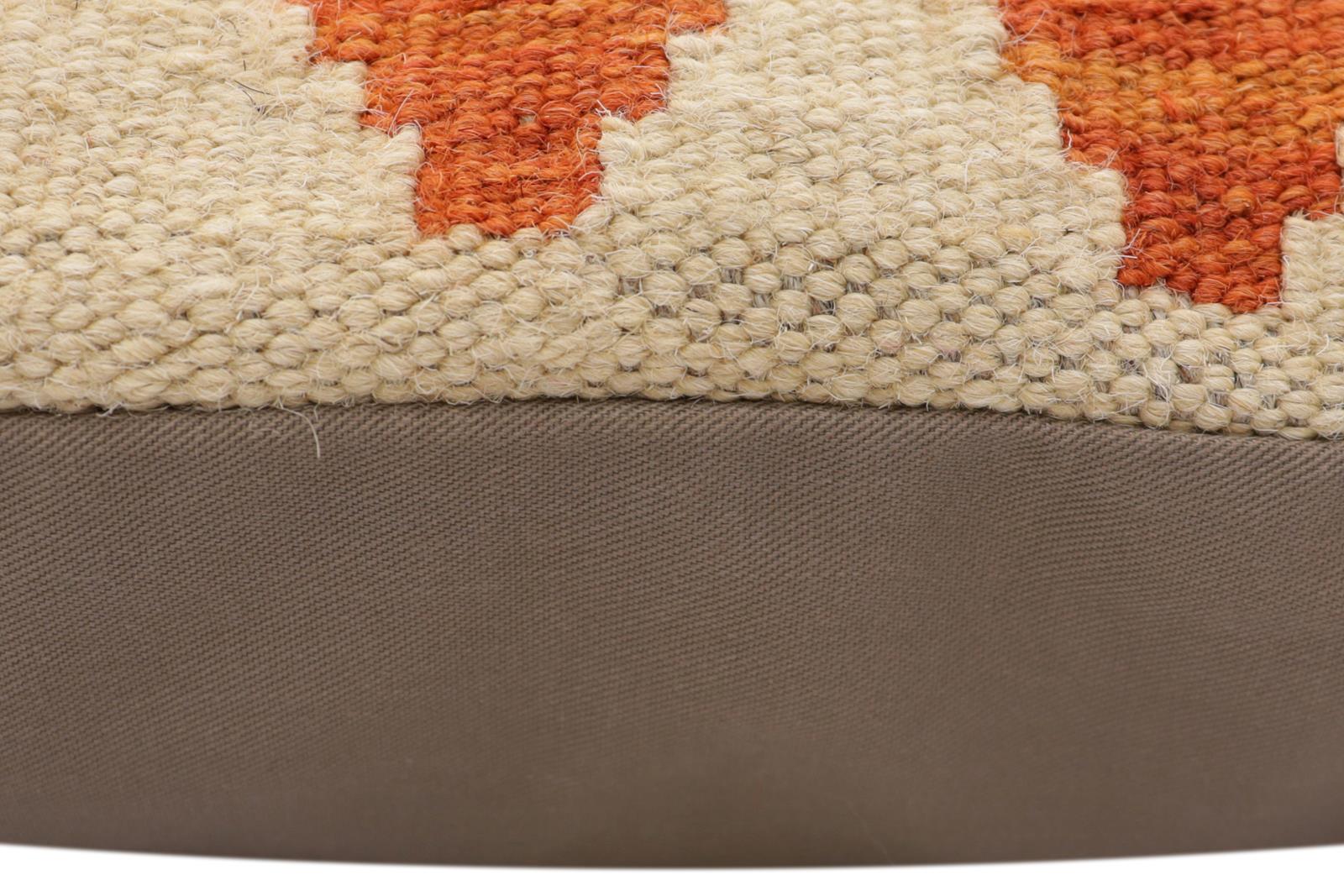 handmade Traditional Pillow Red Rust Hand-Woven SQUARE 100% WOOL  Hand woven turkish pillow  2 x 2