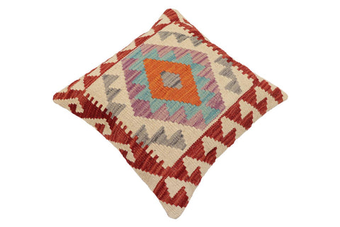 handmade Traditional Pillow Red Blue Hand-Woven SQUARE 100% WOOL Hand woven turkish pillow2 x 2