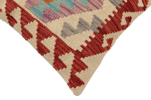 handmade Traditional Pillow Red Blue Hand-Woven SQUARE 100% WOOL Hand woven turkish pillow2 x 2