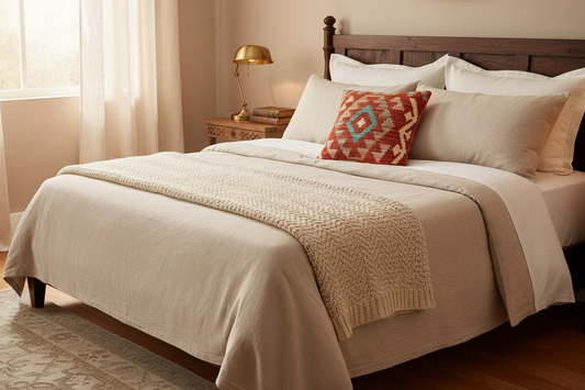 Boho Chic Sanchez Turkish Hand-Woven Kilim Pillow