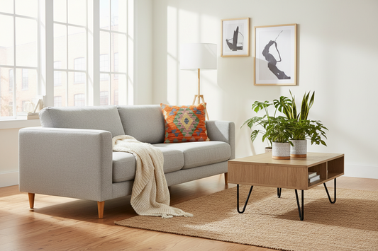 Rustic Mcdonald Turkish Hand-Woven Kilim Pillow