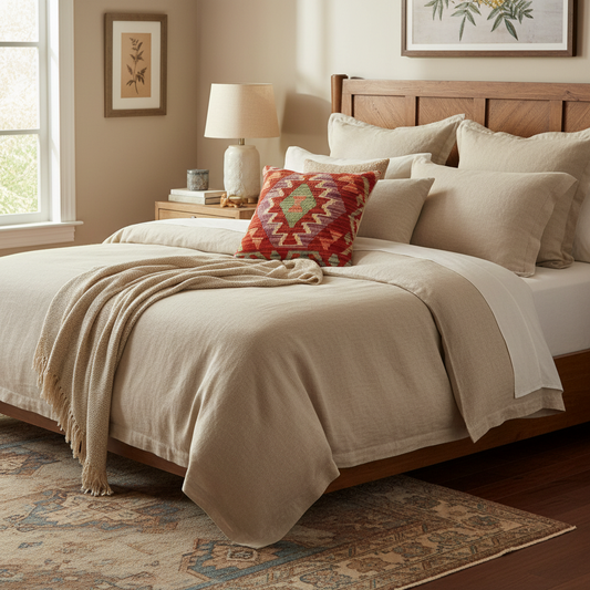 Bohemian Wells Turkish Hand-Woven Kilim Pillow