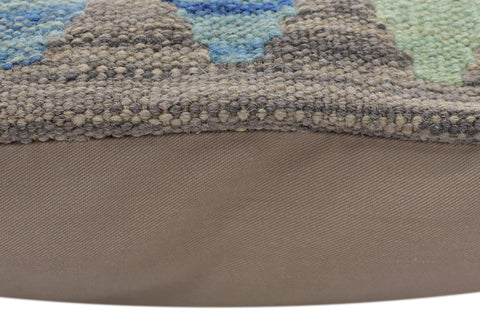 handmade Traditional Pillow Gray Rust Hand-Woven SQUARE 100% WOOL Hand woven turkish pillow2 x 2