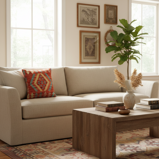 Tribal Delgado Turkish Hand-Woven Kilim Pillow