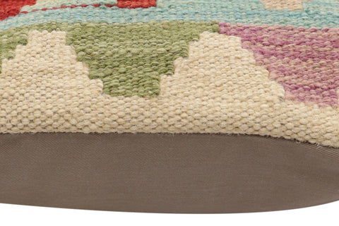 handmade Traditional Pillow Blue Red Hand-Woven SQUARE 100% WOOL Hand woven turkish pillow2 x 2