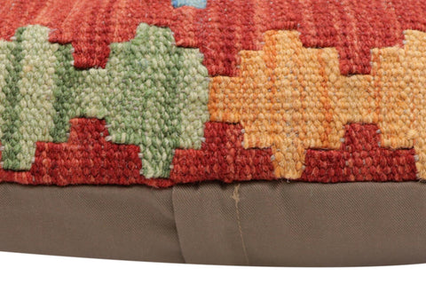 handmade Traditional Pillow Red Blue Hand-Woven SQUARE 100% WOOL Hand woven turkish pillow2 x 2