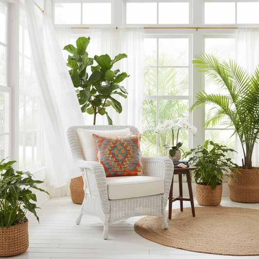 Bohemian Morris Turkish Hand-Woven Kilim Pillow