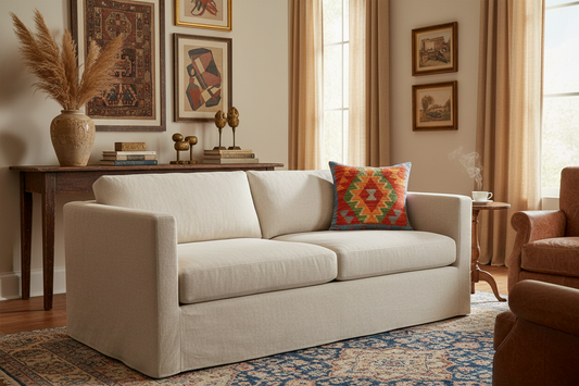 Boho Chic Randolph Turkish Hand-Woven Kilim Pillow