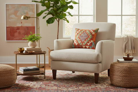 Tribal Chang Turkish Hand-Woven Kilim Pillow