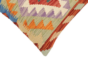 handmade Traditional Pillow Rust Blue Hand-Woven SQUARE 100% WOOL Hand woven turkish pillow2 x 2