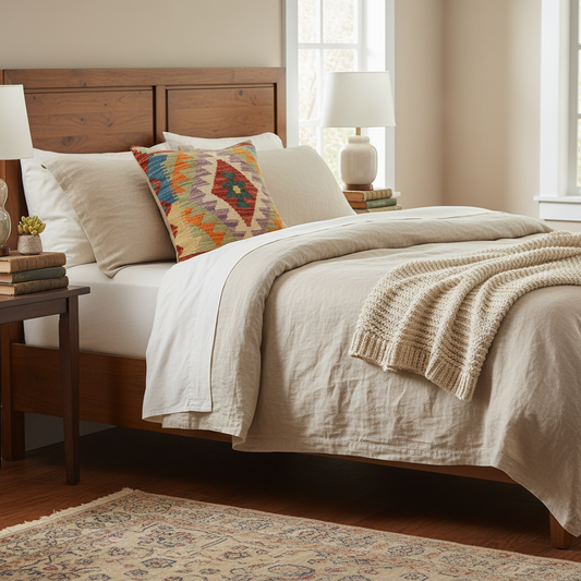 Tribal Coffey Turkish Hand-Woven Kilim Pillow