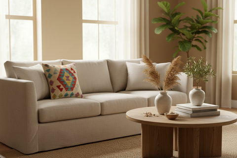 Boho Chic Jones Turkish Hand-Woven Kilim Pillow