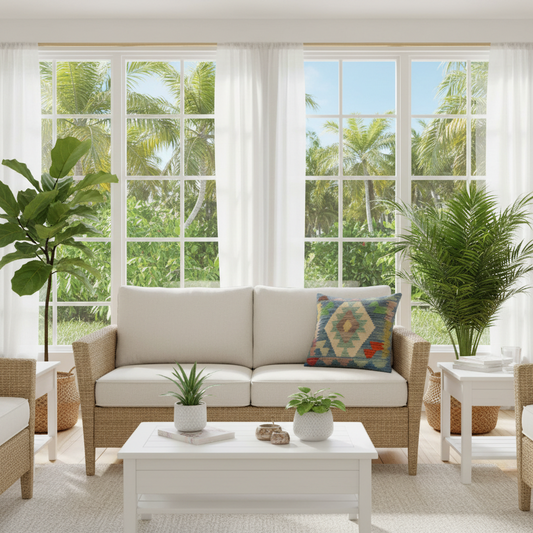 Boho Chic Mercado Turkish Hand-Woven Kilim Pillow