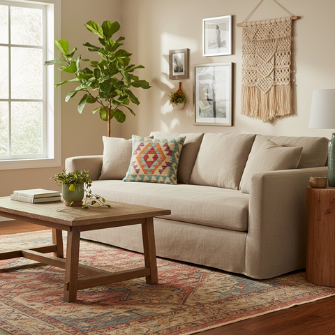 Tribal Blair Turkish Hand-Woven Kilim Pillow