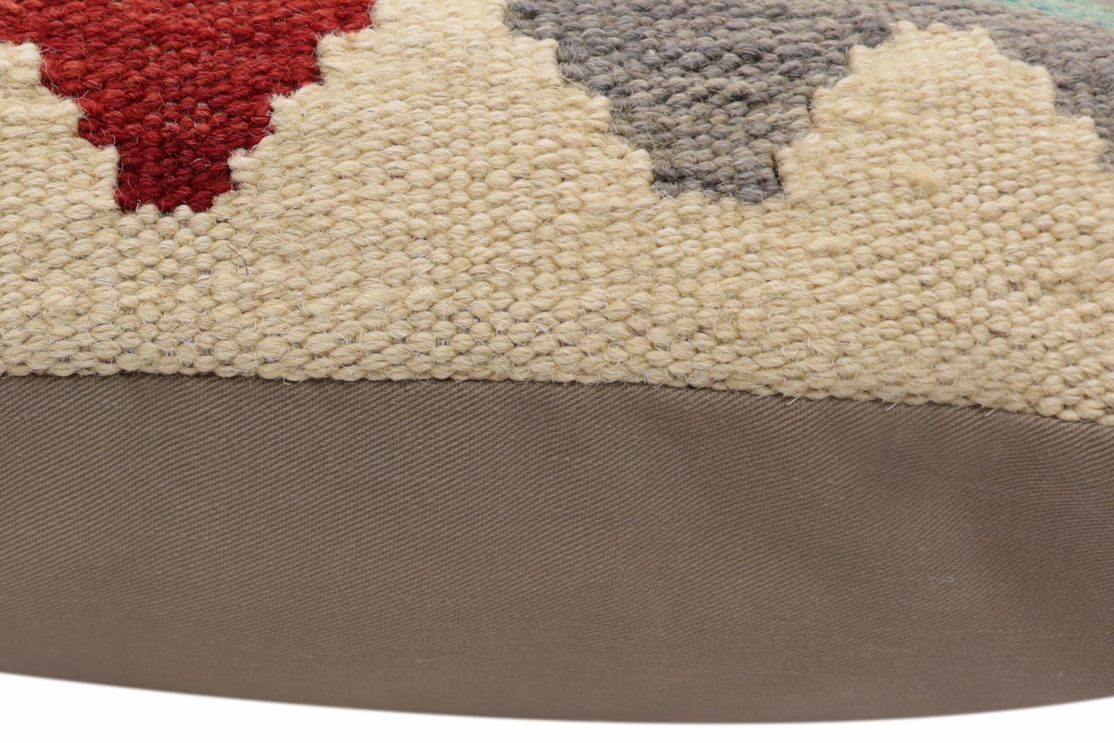 handmade Traditional Pillow Red Blue Hand-Woven SQUARE 100% WOOL Hand woven turkish pillow2 x 2