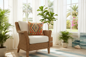 Bohemian Hubbard Turkish Hand-Woven Kilim Pillow