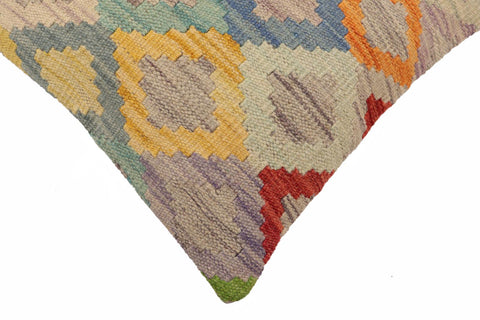 handmade Traditional Pillow Blue Red Hand-Woven SQUARE 100% WOOL Hand woven turkish pillow2 x 2