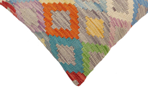 handmade Traditional Pillow Blue Red Hand-Woven SQUARE 100% WOOL Hand woven turkish pillow2 x 2