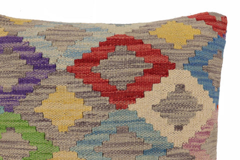 handmade Traditional Pillow Blue Red Hand-Woven SQUARE 100% WOOL Hand woven turkish pillow2 x 2
