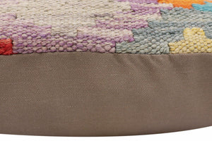 handmade Traditional Pillow Blue Red Hand-Woven SQUARE 100% WOOL Hand woven turkish pillow2 x 2
