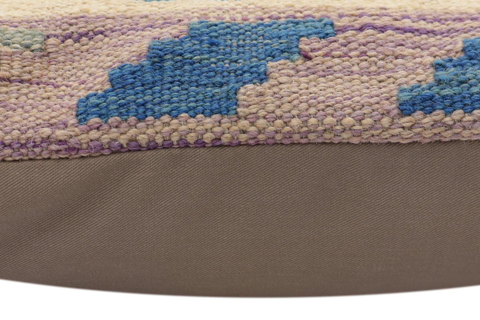 handmade Traditional Pillow Red Blue Hand-Woven SQUARE 100% WOOL Hand woven turkish pillow2 x 2