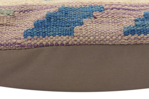 handmade Traditional Pillow Red Blue Hand-Woven SQUARE 100% WOOL Hand woven turkish pillow2 x 2