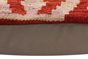 handmade Traditional Pillow Rust Blue Hand-Woven SQUARE 100% WOOL Hand woven turkish pillow2 x 2