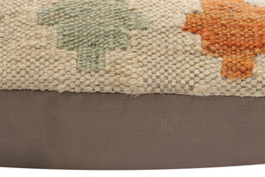 handmade Traditional Pillow Beige Red Hand-Woven SQUARE 100% WOOL Hand woven turkish pillow2 x 2