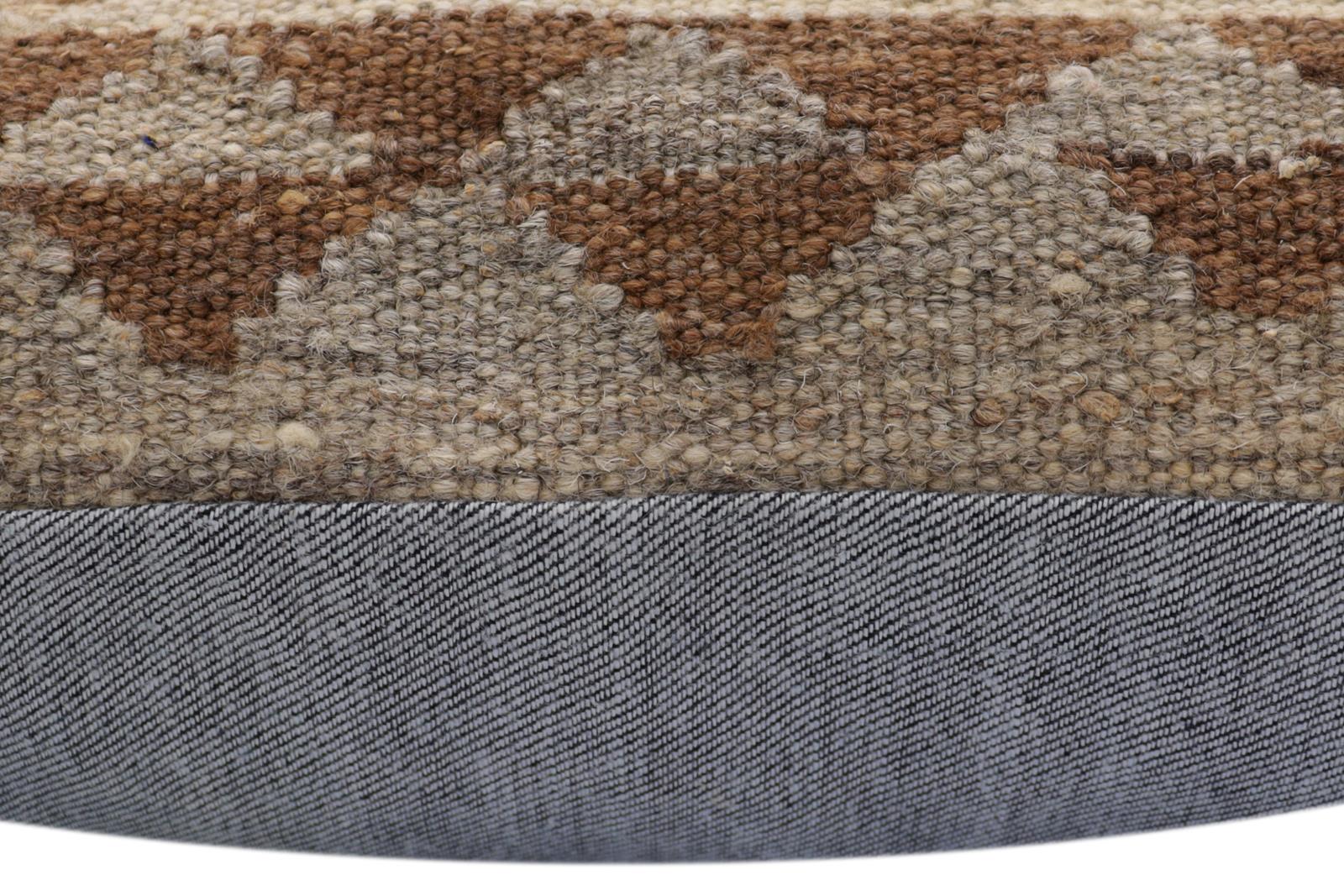 handmade Traditional Pillow Beige Gray Hand-Woven SQUARE 100% WOOL Hand woven turkish pillow2 x 2