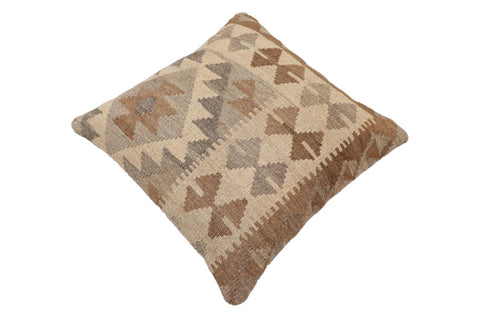 handmade Traditional Pillow Beige Brown Hand-Woven SQUARE 100% WOOL Hand woven turkish pillow2 x 2