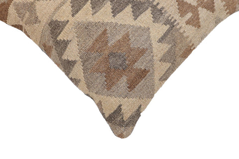 handmade Traditional Pillow Beige Brown Hand-Woven SQUARE 100% WOOL Hand woven turkish pillow2 x 2
