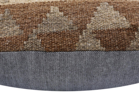handmade Traditional Pillow Beige Brown Hand-Woven SQUARE 100% WOOL Hand woven turkish pillow2 x 2