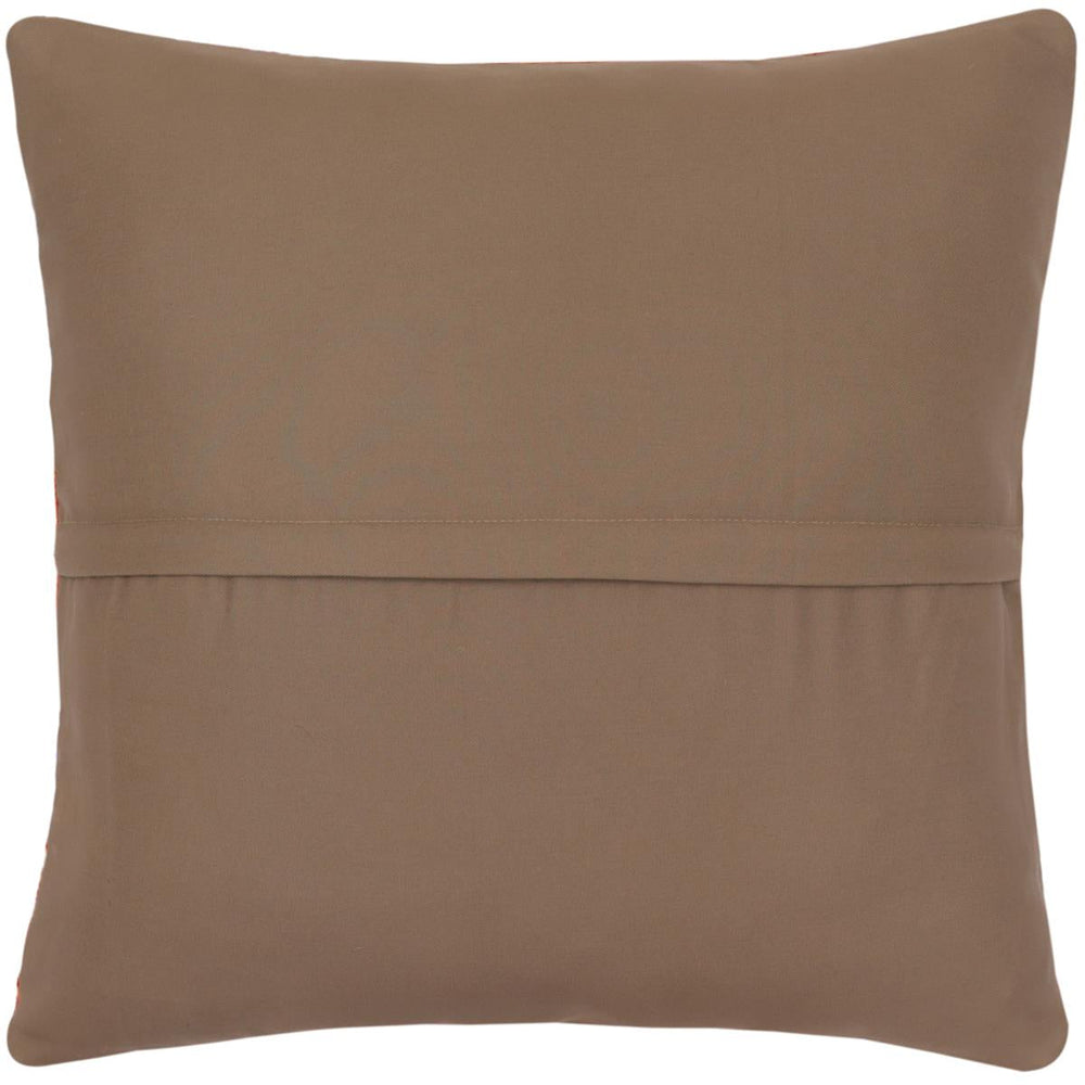handmade Traditional Pillow Rust Blue Hand-Woven SQUARE 100% WOOL  Hand woven turkish pillow  PILLOW
