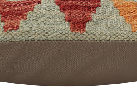 handmade Traditional Pillow Rust Blue Hand-Woven SQUARE 100% WOOL  Hand woven turkish pillow  PILLOW