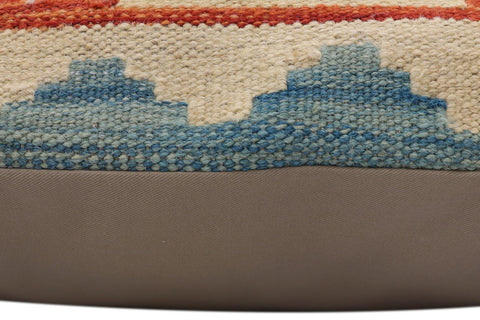 handmade Traditional Pillow Rust Beige Hand-Woven SQUARE 100% WOOL  Hand woven turkish pillow  PILLOW