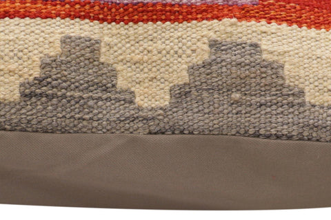 handmade Traditional Pillow Rust Blue Hand-Woven SQUARE 100% WOOL  Hand woven turkish pillow  PILLOW