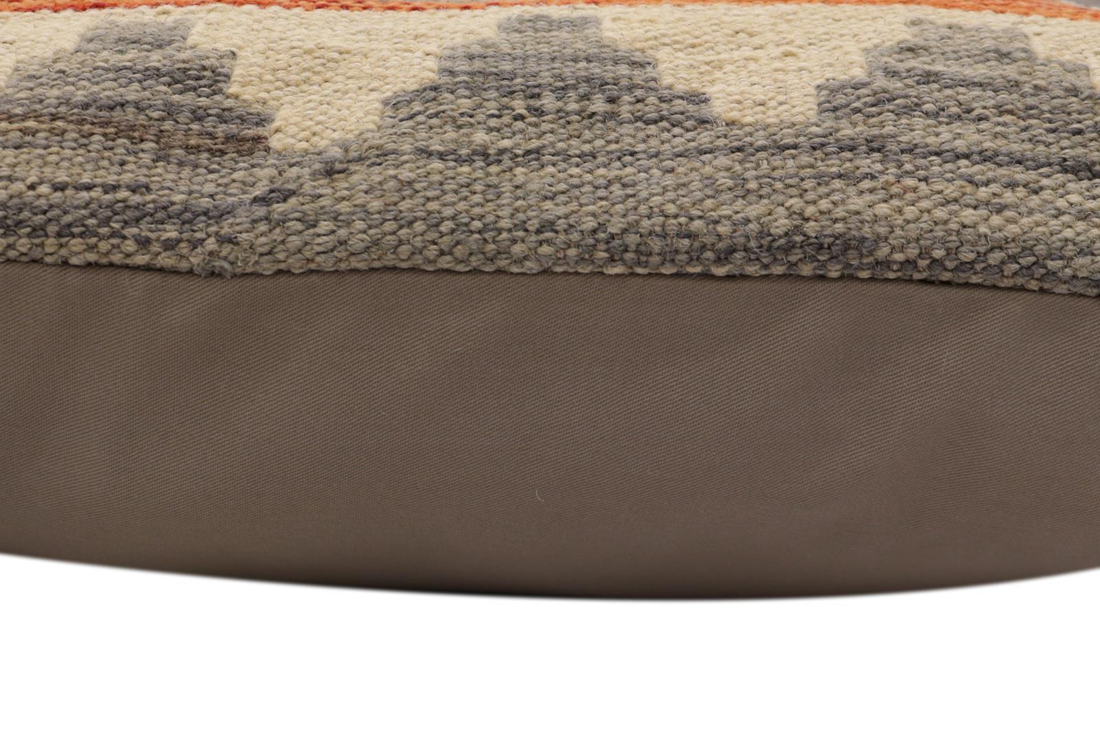 handmade Traditional Pillow Rust Blue Hand-Woven SQUARE 100% WOOL  Hand woven turkish pillow  PILLOW