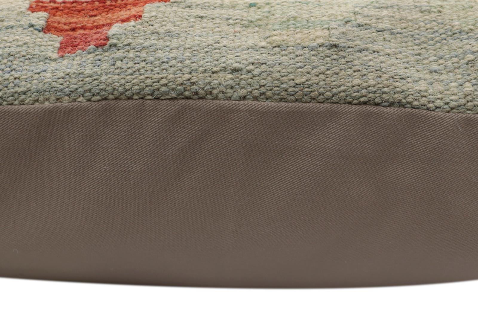 handmade Traditional Pillow Rust Blue Hand-Woven SQUARE 100% WOOL  Hand woven turkish pillow  PILLOW