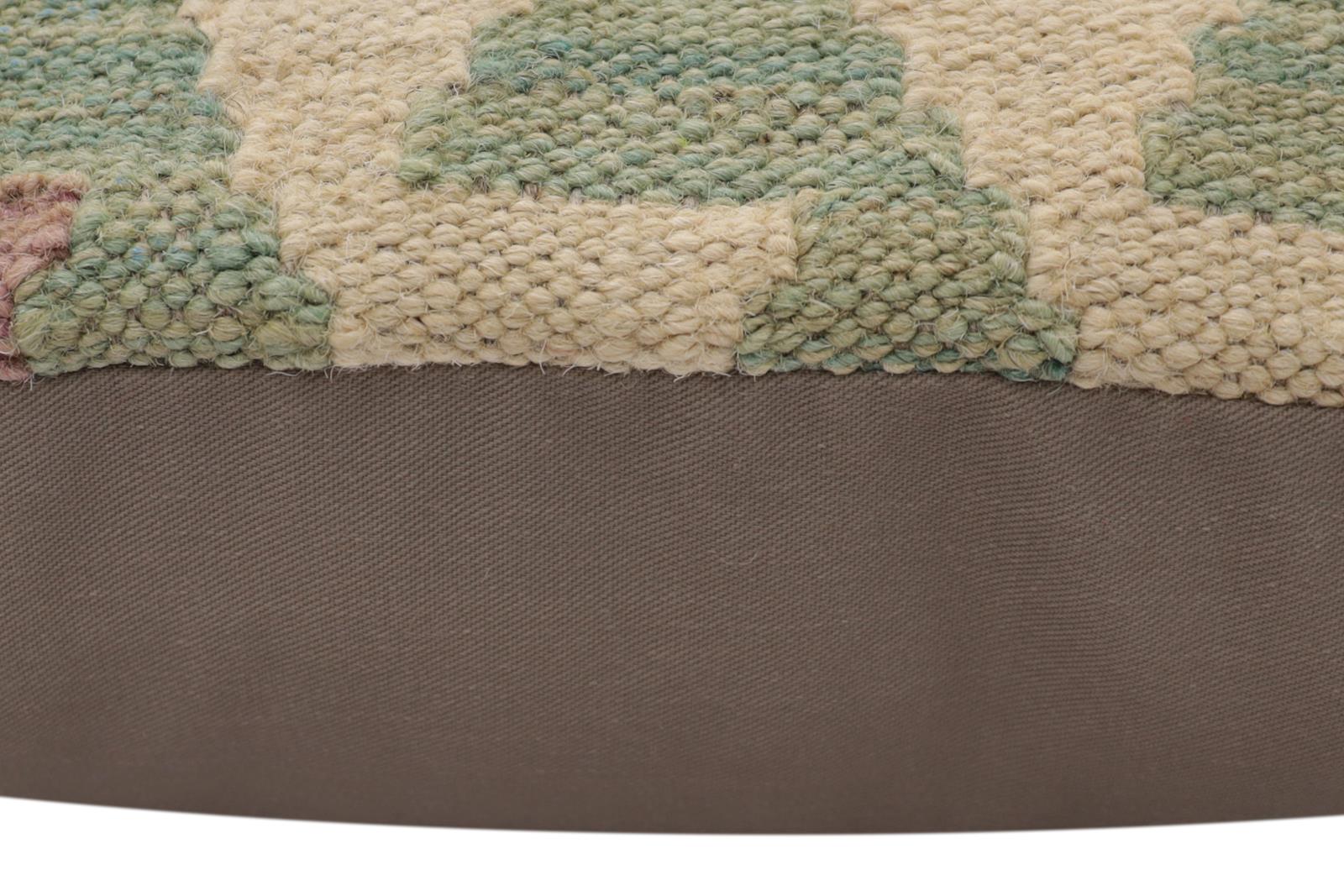 handmade Traditional Pillow Blue Gray Hand-Woven SQUARE 100% WOOL Hand woven turkish pillow2 x 2