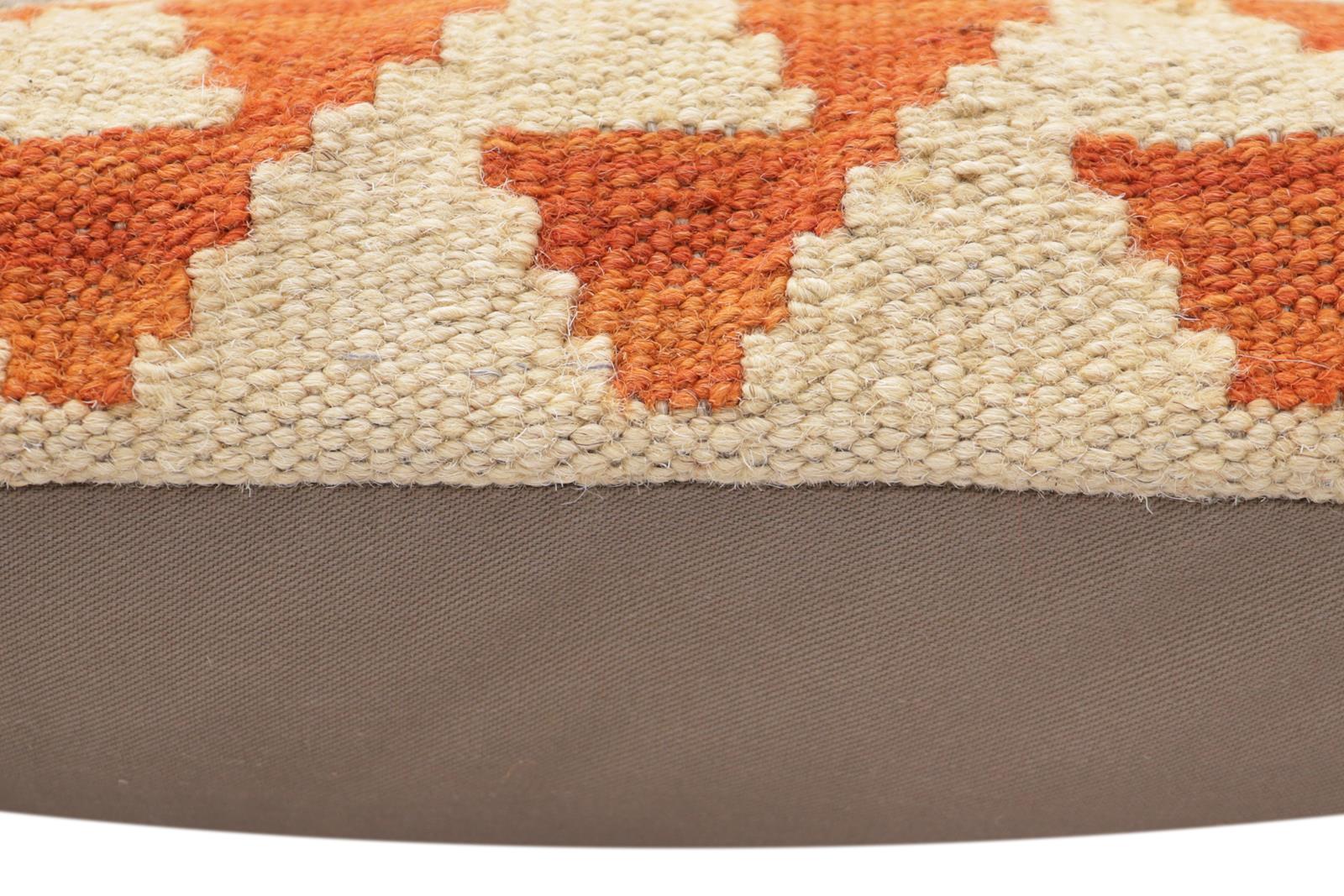 handmade Traditional Pillow Red Beige Hand-Woven SQUARE 100% WOOL Hand woven turkish pillow2 x 2