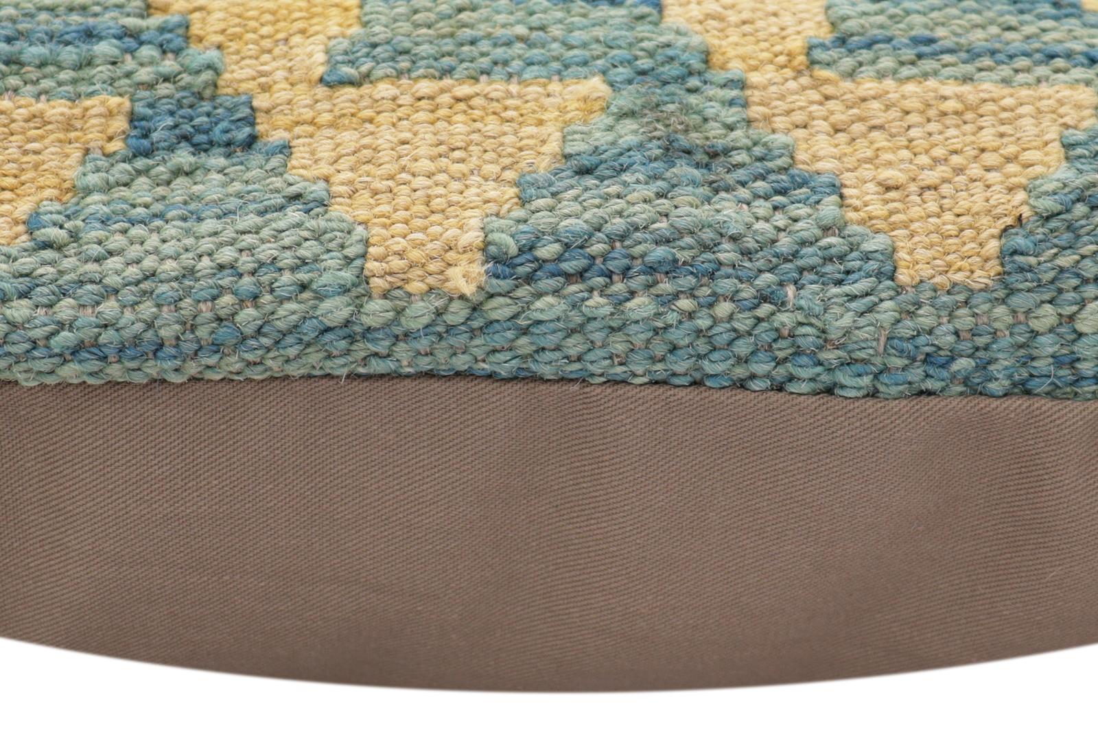 handmade Traditional Pillow Red Blue Hand-Woven SQUARE 100% WOOL Hand woven turkish pillow2 x 2
