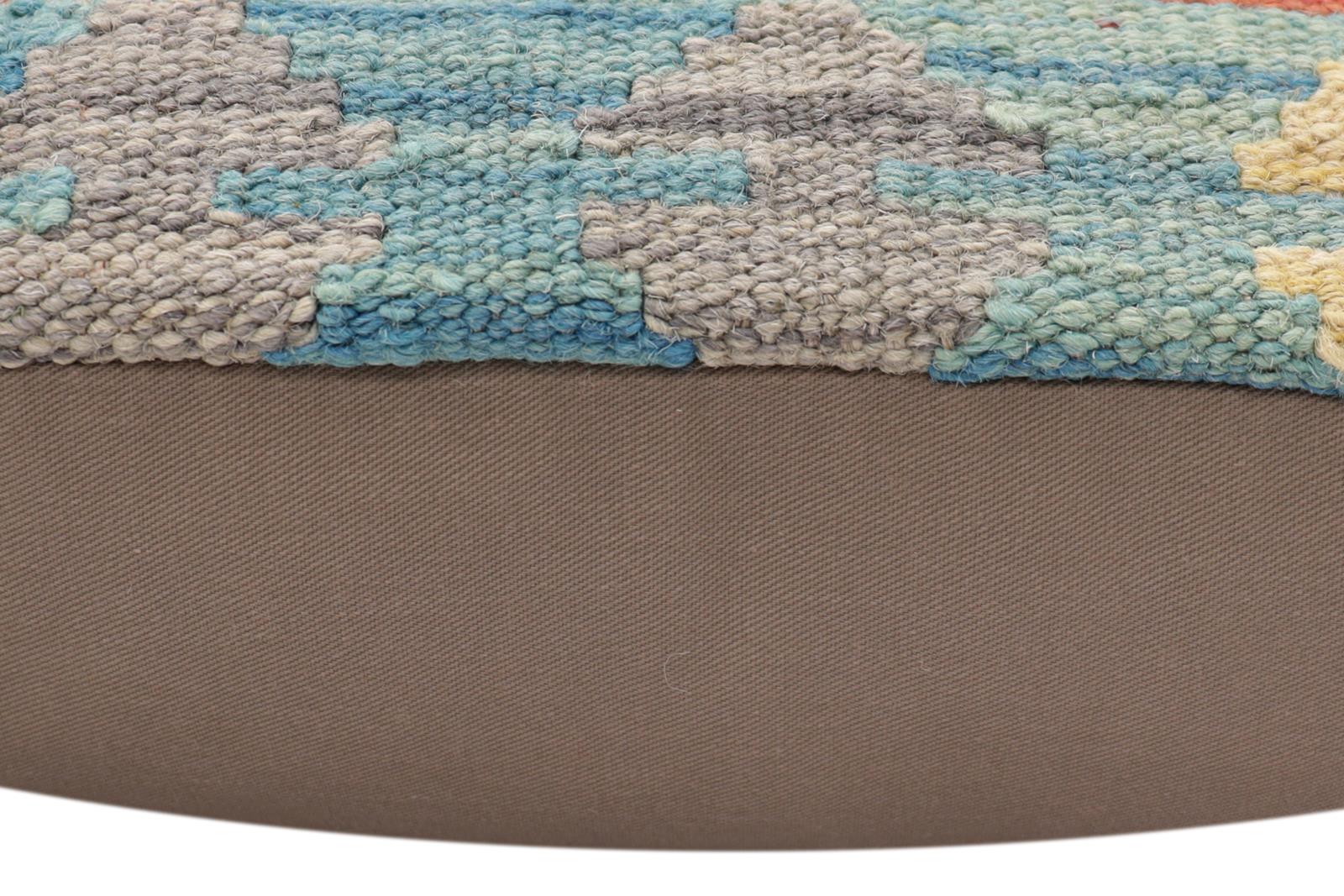handmade Traditional Pillow Red Blue Hand-Woven SQUARE 100% WOOL Hand woven turkish pillow2 x 2