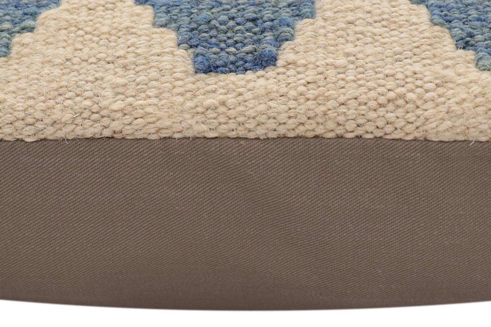 handmade Traditional Pillow Blue Red Hand-Woven SQUARE 100% WOOL Hand woven turkish pillow2 x 2