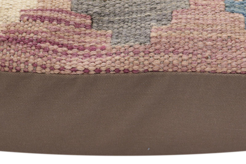 handmade Traditional Pillow Purple Blue Hand-Woven SQUARE 100% WOOL  Hand woven turkish pillow  3 x 5