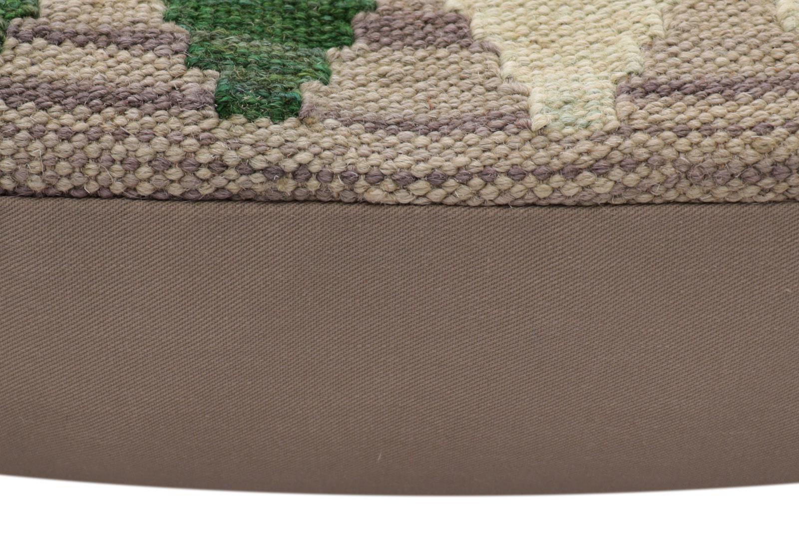 handmade Traditional Pillow Rust Blue Hand-Woven SQUARE 100% WOOL Hand woven turkish pillow2 x 2