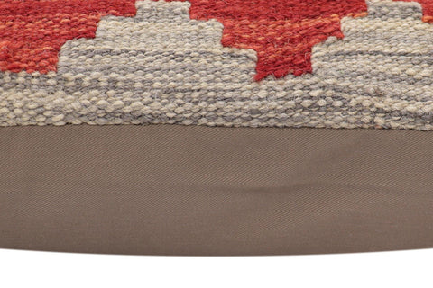 handmade Traditional Pillow Rust Blue Hand-Woven SQUARE 100% WOOL  Hand woven turkish pillow  2 x 2