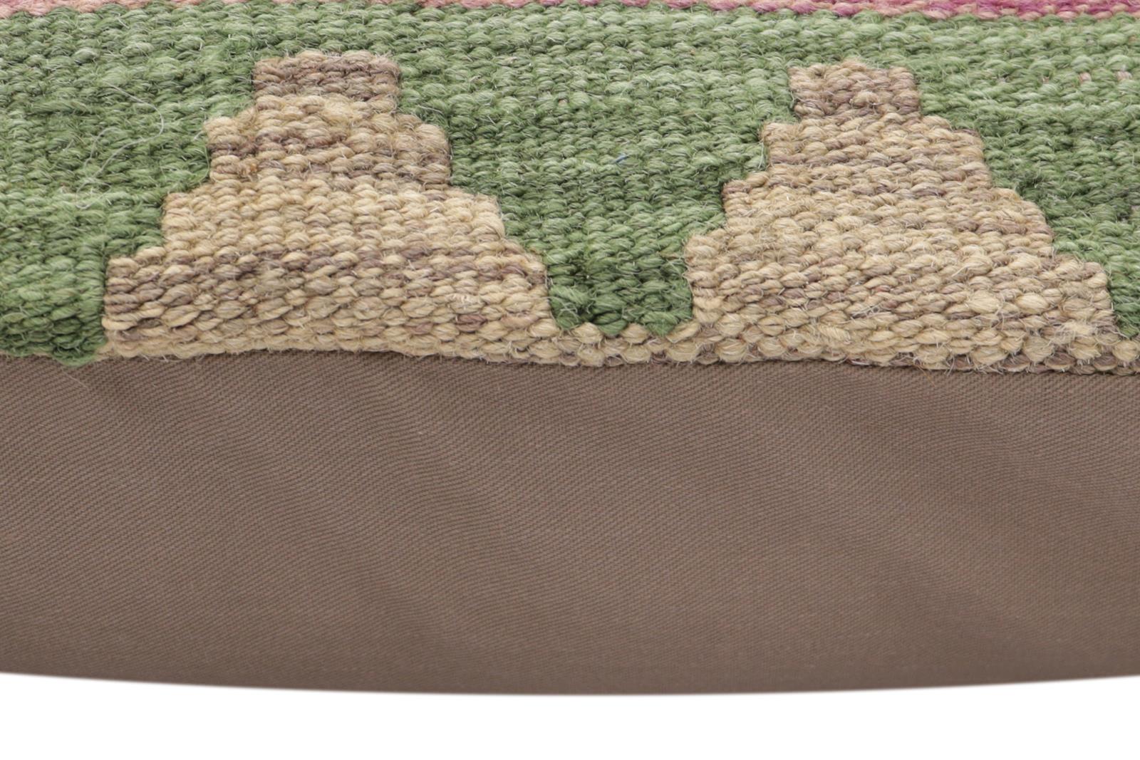 handmade Traditional Pillow Rust Gray Hand-Woven SQUARE 100% WOOL Hand woven turkish pillow2 x 2