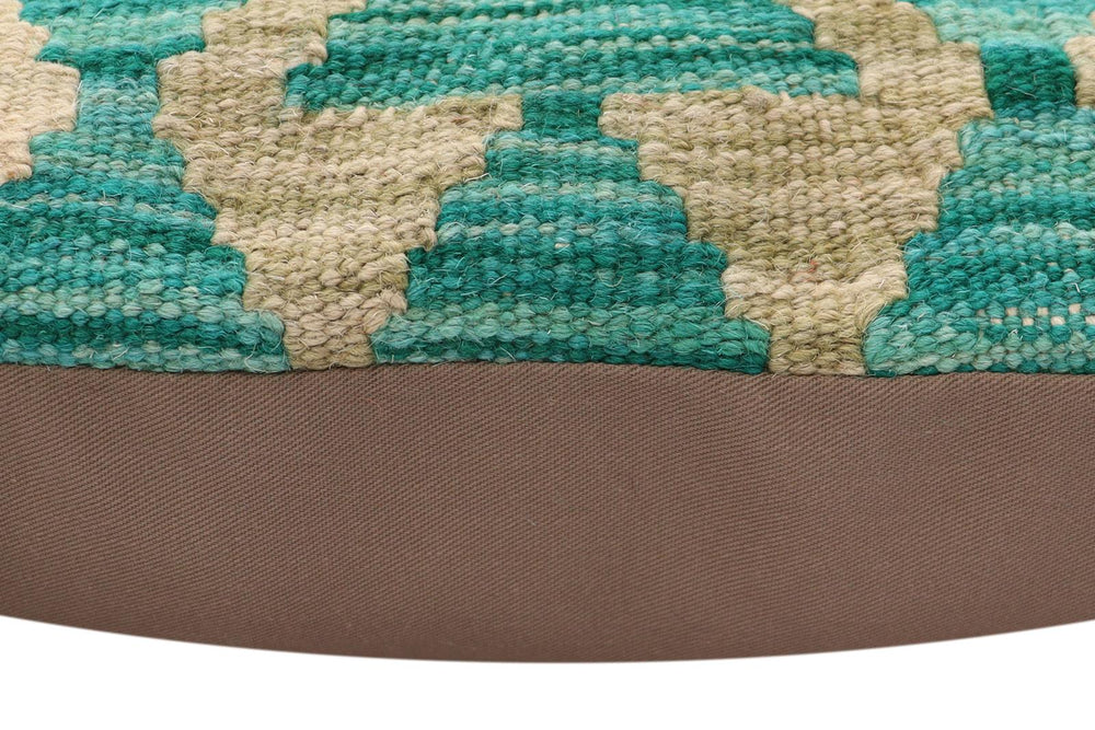 handmade Traditional Pillow Rust Blue Hand-Woven SQUARE 100% WOOL Hand woven turkish pillow2 x 2